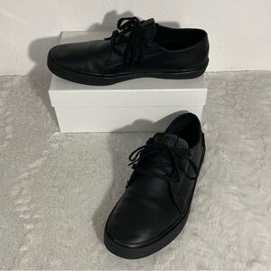 Volcom Lo Fi Black Leather Sneakers Men’s Size 9 Lace Up